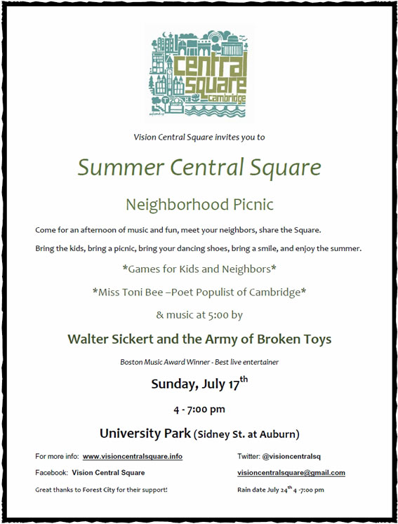 Summer Central Square - July 17 - Be There or Be Square
