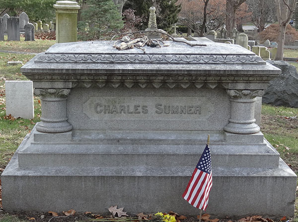 Grave of Charles Sumner, Mt. Auburn Cemetery