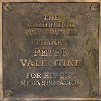 Peter Valentine Plaque