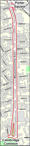 Porter Sq to Cambridge Common