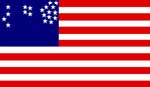 US flag for the blue states